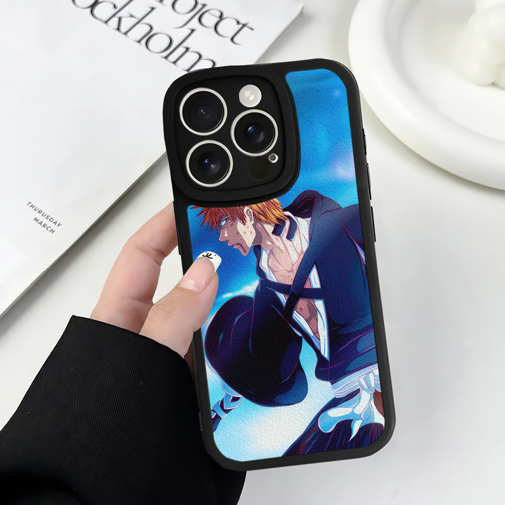 （画像用） ブリーチ BLEACH 【iPhone 16シリーズ対応】シリコンスマホケース（レザー調） 材質：シリコン